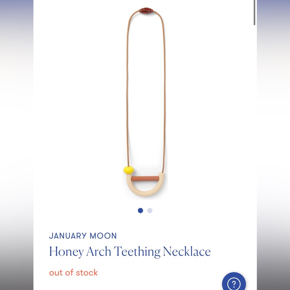 January Moon Honey Arch Teething Necklace (NWOT)